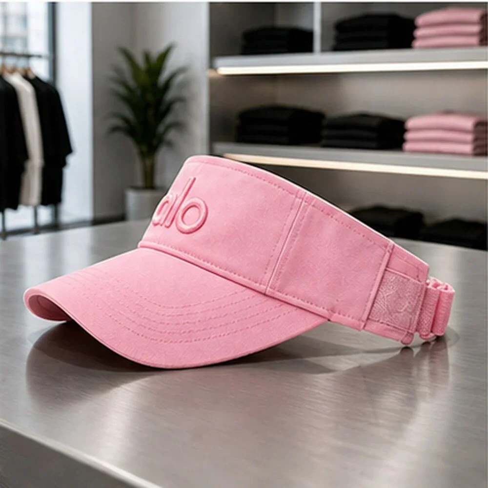 ALO Yoga Pink Running Open Top Visor Hat NWT